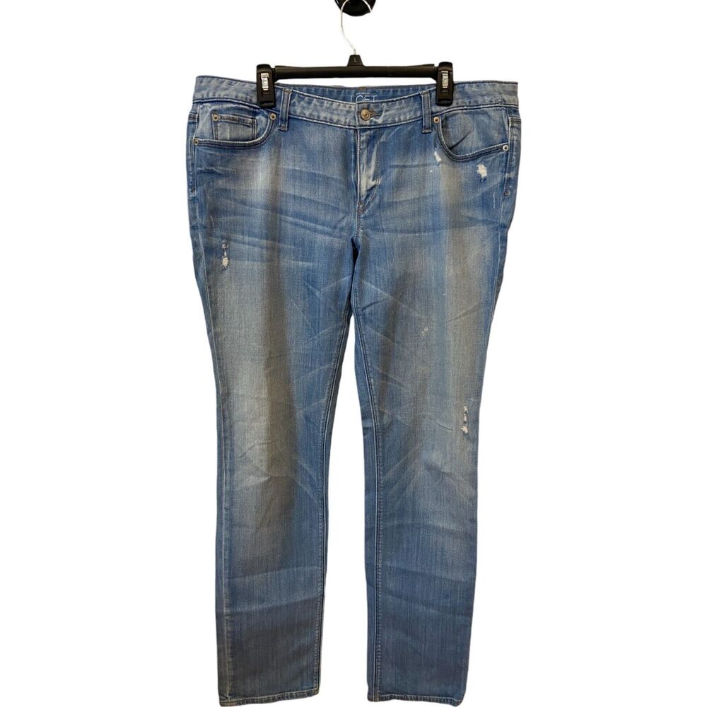Ann Taylor Straight Leg Jeans - Light Blue Wash 16 Tall